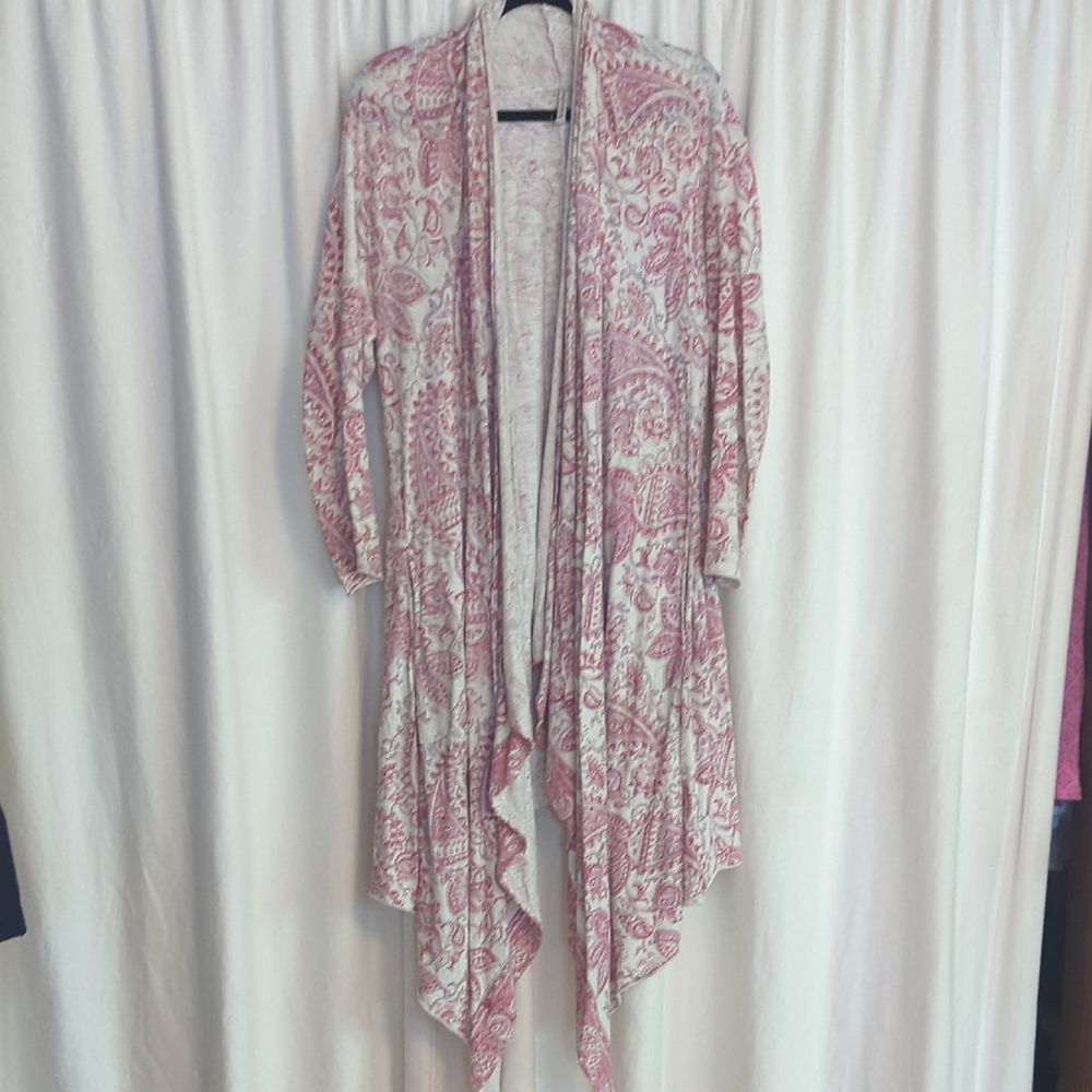 Magnolia Pearl Pink and White Cardigan